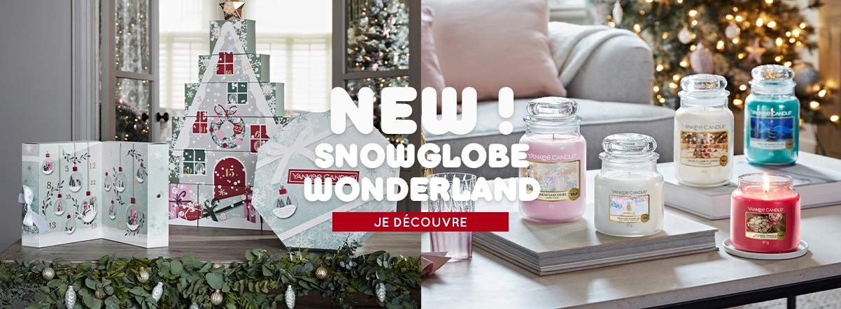 collection noel yankee candle snow globe wonderland boutique paris calendriers de l'avent livre de l'avent arbre de l'avent yankee candle